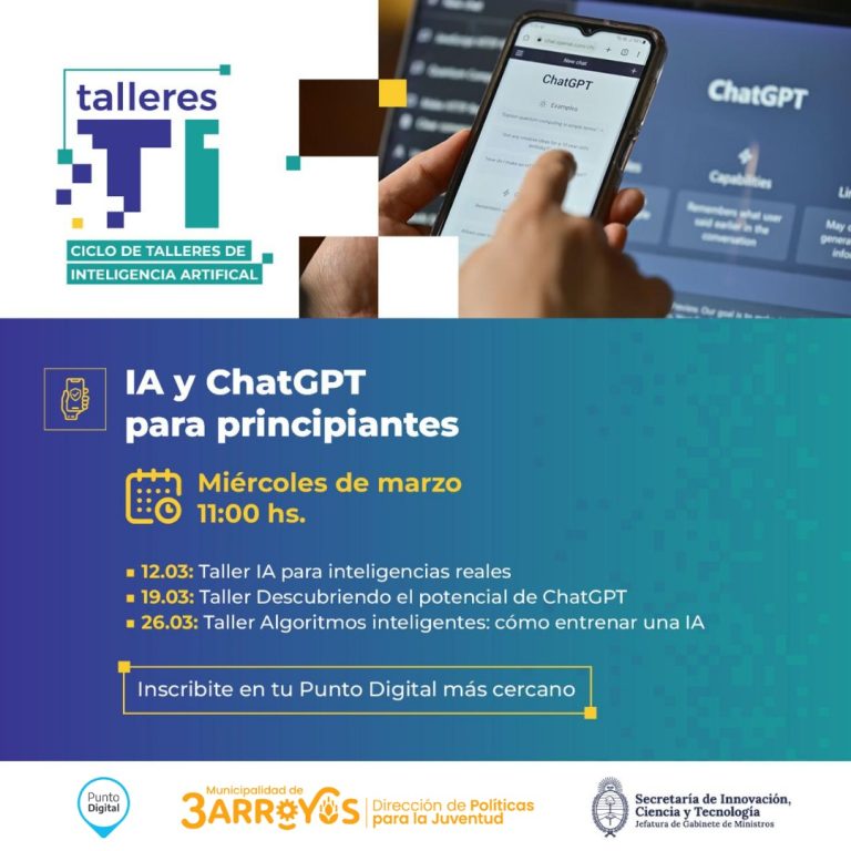 Mañana comienza el ciclo de talleres sobre inteligencia artificial del punto digital