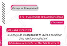 Convocatoria a la jornada integral del Consejo Municipal para las Personas con Discapacidad
