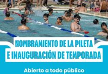 Nombramiento de la Pileta Municipal e inauguración de temporada