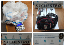 Tres menores aprehendidos con armas y droga en un operativo