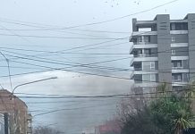 Se incendió una camioneta en pleno centro de Tres Arroyos